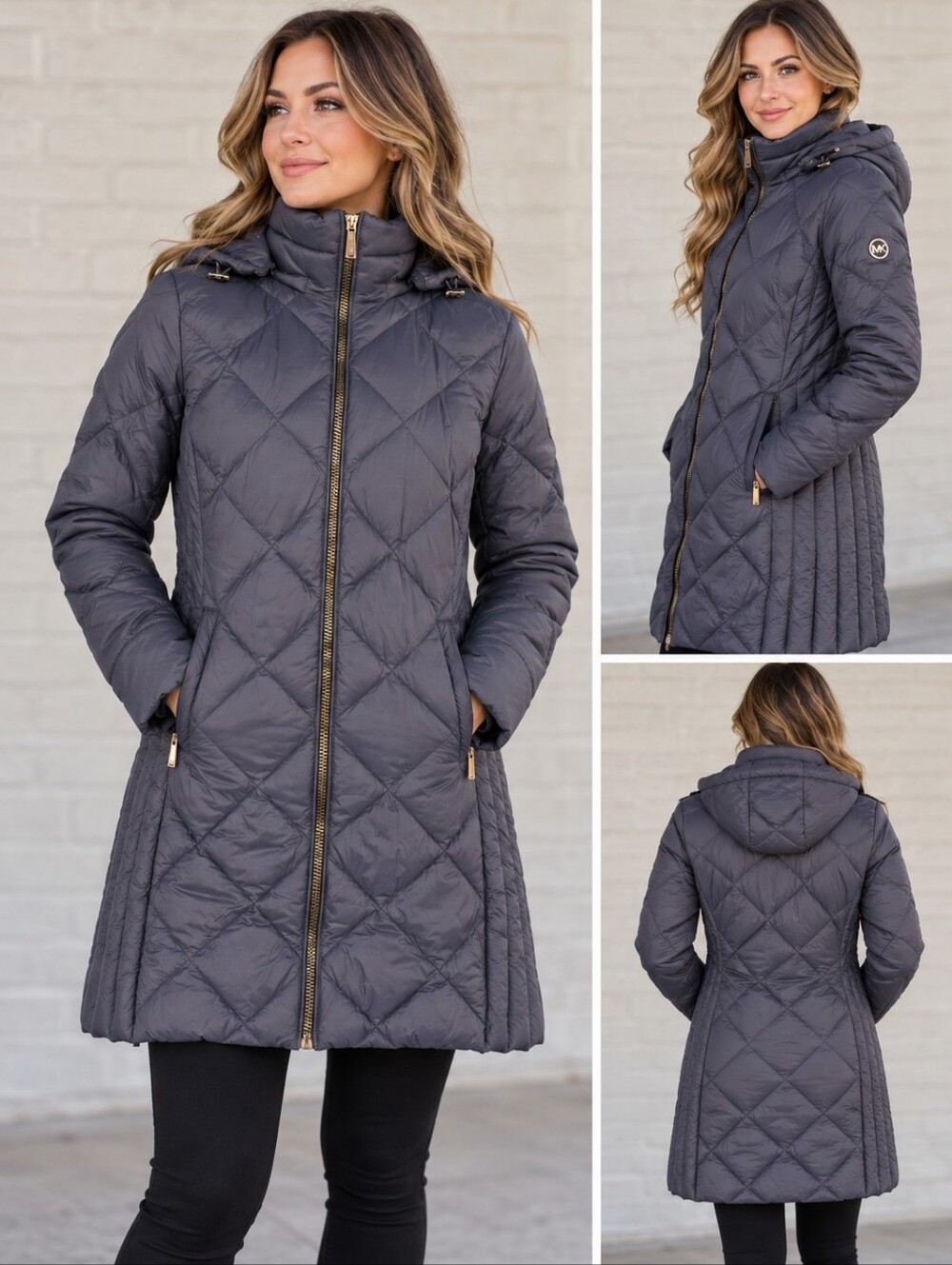 Michael Kors Packable Down Fill Coat Size M